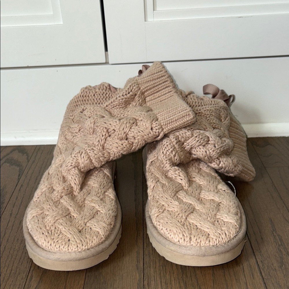 UGG Women's Knit Ankle Boots in Beige